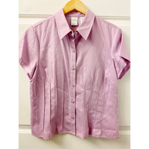 Emma James Tops - Minimalist Cotton Blend Time Capsule Preppy Soft Button Up